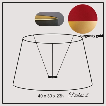 Dubai II 40cm burgundy gold